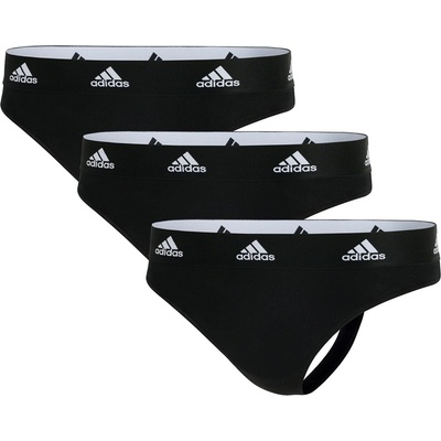 adidas 3-Pack Active Comfort Cotton Thong - Black