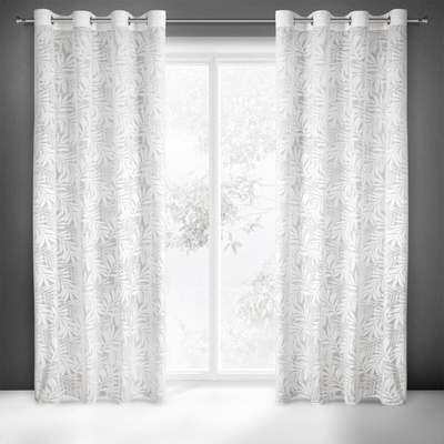 Takoy Dekorační závěs NATALY se žakárovým vzorem listů 140 x 250 cm-HF-400591 | 140 x 250 cm