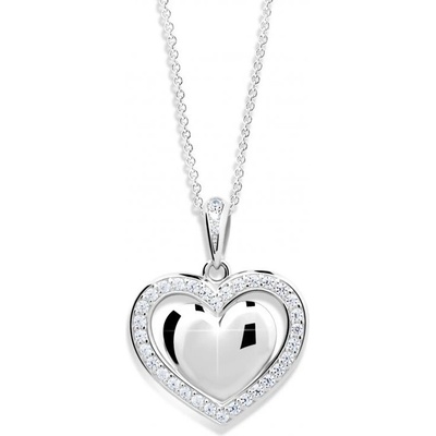 Cutie Jewellery Zlatý prívesok v tvare srdca so zirkónmi Z6305 2405 40 10 X 2