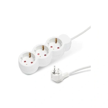 Delight Мрежов разпределител Delight 3 гнезда 1.4m бял (20201B) (20201B)