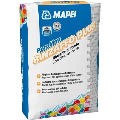 MAPEI Poromap Rinzaffo Plus paropropustná malta na vlhké zdivo 25 kg Světle šedá