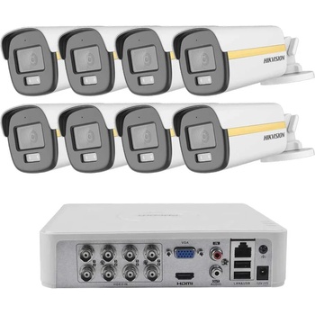 HIKVISION Комплект ZK81320W 8 ColorVu Камери с Микрофон и Dual-Light 20m (ZK81320W)