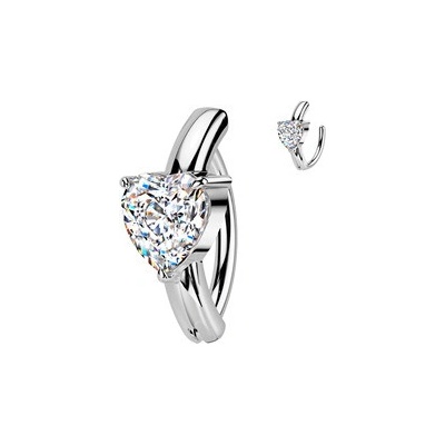 Šperky4U piercing do pupíku se srdíčkem WP0092