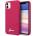 GUESS Hard Silicone Case - силиконов (TPU) калъф за iPhone 11 (червен)