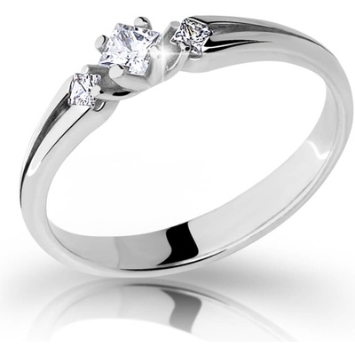 Cutie Jewellery Pôvabný prsteň z bieleho zlata so zirkónmi Z6866 2105 10 X 2
