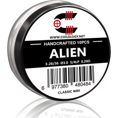 Coilology Předmotané spirálky Handcrafted Alien Ni80 10 ks 0,2 ohm