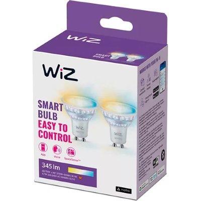 Wiz Philips Tunable white 8720169076709 LED žiarovka GU10 PAR16 4,7W/345lm 2700-6500K 2-set