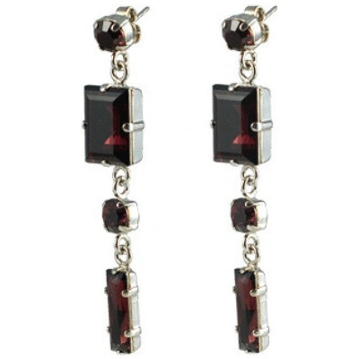 Klimm s podélnými kameny puzeta červená bordo 35S6