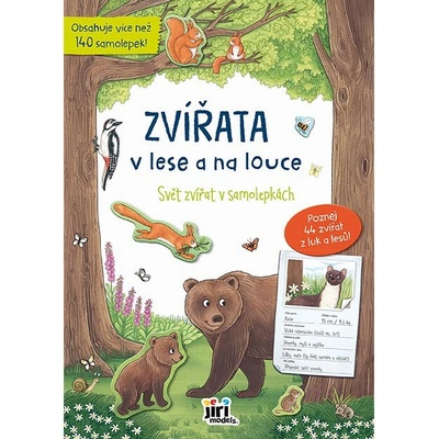 Svět zvířat v samolepkách zvířata v lese a na louce