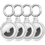 Techsuit Комплект от 4 броя силиконови кейса за Apple AirTag - Techsuit Secure Holder Silicone (CT15) 4 Pack (прозрачен) (KF2345802)