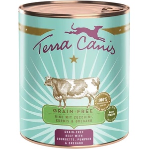 Terra Canis Без зърно Говеждо с тиквички, тиква и риган 800 г