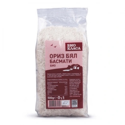 Био ориз Басмати бял 500гр. Био класа