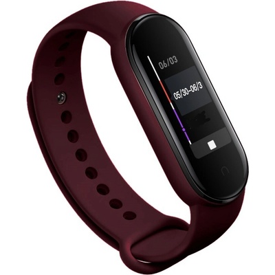Xiaomi Mi Band 5/6 náhradný náramok Vínovo červená MBS5-VINCER