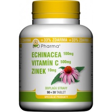 MedPharma Echinacea 100 mg + VitamínC 500 mg + Zinek 10 mg 120 tablet