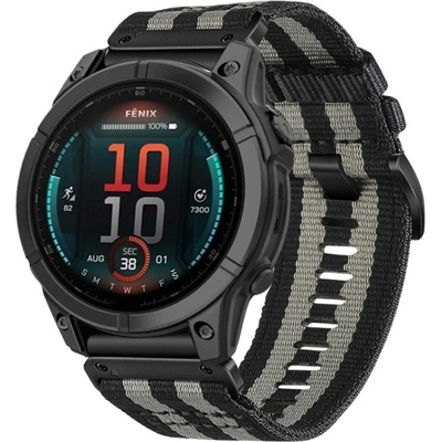 PROTEMIO 87752 CANVAS Vymeniteľný remienok pre Garmin Fenix E 47mm šedý-čierny