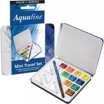 Daler Rowney Aquafine Cestovná sada akvarelových farieb 12 ks