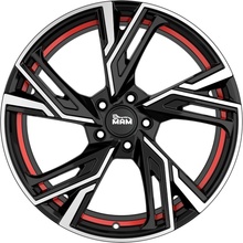 MAM RS5 7x16 5x100 ET38 black polished red inside