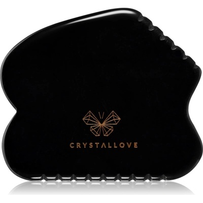 Crystallove Black Obsidian Contour Gua Sha masážna pomôcka 1 ks