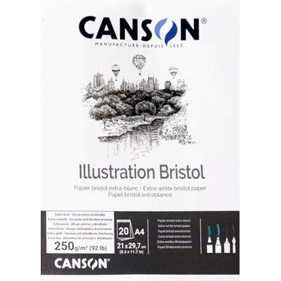 Grafický papír Canson BRISTOL blok A3, 250 g, 20 listů