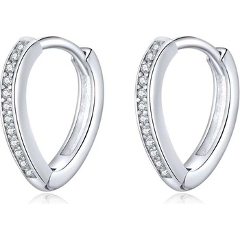 OLIVIE strieborné srdiečkové náušnice 4309