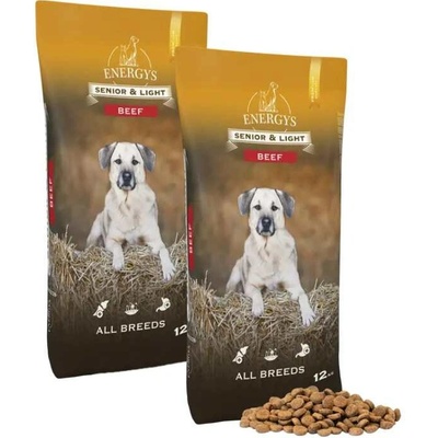 Energys Dog Premium Senior & Light All Breeds Beef 2 x 12 kg
