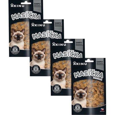 Akinu Masíčka Premium Heart & Eyes maškrta pre mačky 4 ks 50 g