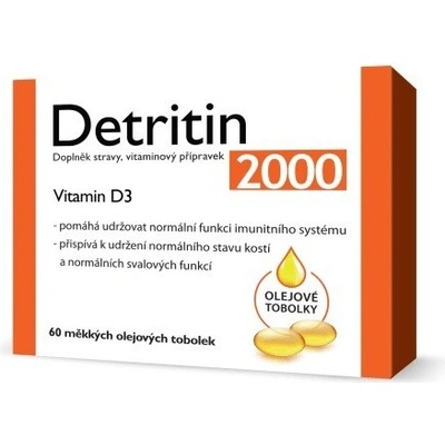 Detritin Vitamin D3 2000 IU 90+30 měkkých tobolek