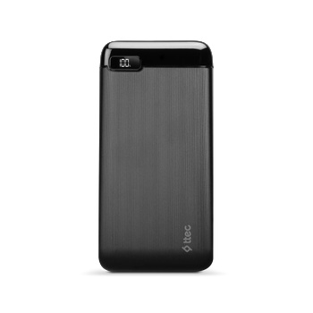 Image 1 of Ttec Външна батерия PowerSlim LCD 10.000 mAh Powerbank With USB-C Input/Output - Черна