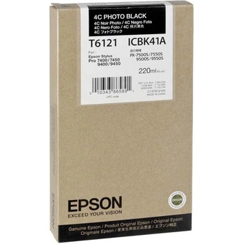 Epson original ink C13T612100, photo black, 220ml (C13T612100)