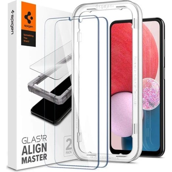 Image 1 of Spigen Glass. Tr Align Master Tempered Glass - калено стъклено защитно покритие за дисплей на Samsung Galaxy A13 4G (прозрачен) (2 броя)