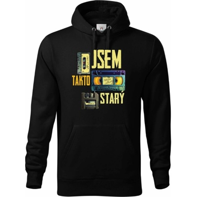 Jsem takto starý VHS diskety a kazety mikina Premium – Zboží Mobilmania