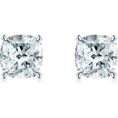 SAVICKI Обеци Share Your Love: бяло злато, диаманти с шлифовка "възглавница