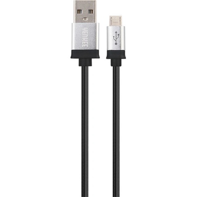 Yenkee YCU 202 BSR propojovací USB 2.0 A na micro USB B, 2m, černo/stříbrný