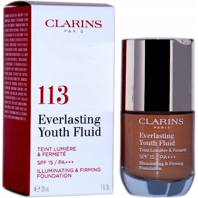 Clarins Everlasting Foundation make-up pro dlouhotrvající vzhled SPF15 113 Chestnut 30 ml
