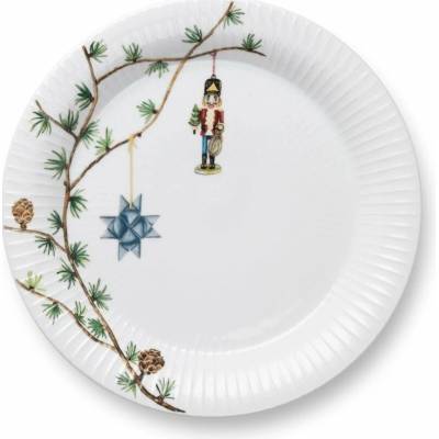 Kähler Design Bílý porcelánový talíř s vánočním motivem 27 cm Hammersh i Christmas