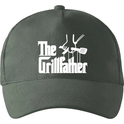 The Grillfather so zahnutým šiltom a mosaznou sponou Tm. bridlica šedozelená