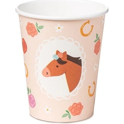 PartyDeco Tégliky papierové Koník 220 ml