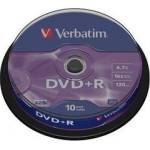 Verbatim DVD+R(10-Pack)Шпиндел/Обща търговия на дребно/16x/4.7GB (43498)