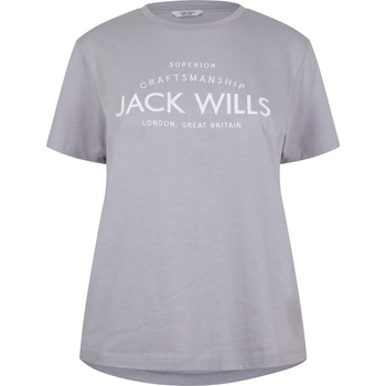 Image 1 of Jack Wills Дамска тениска Jack Wills Forstal Boyfriend T-Shirt Ladies - Haze