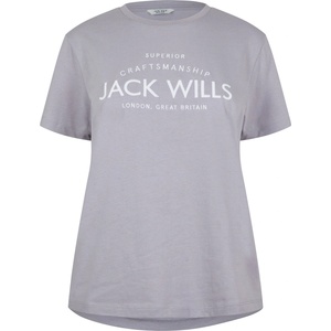 Jack Wills Дамска тениска Jack Wills Forstal Boyfriend T-Shirt Ladies - Haze
