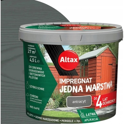 Impregnát na dřevo Altax antracitový 4,50 l ochranný pro venkovní použití