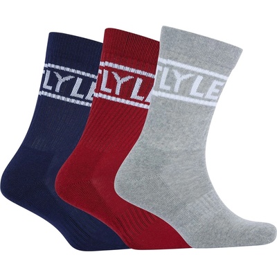 Lyle and Scott Чорапи Lyle and Scott 3 Pack of Logo Sport Socks - Multi colour