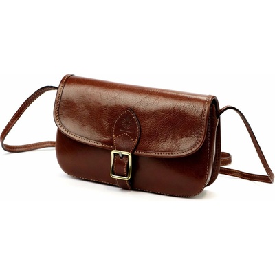 Dámska kožená hnedá crossbody kabelka na rameno Florence 50