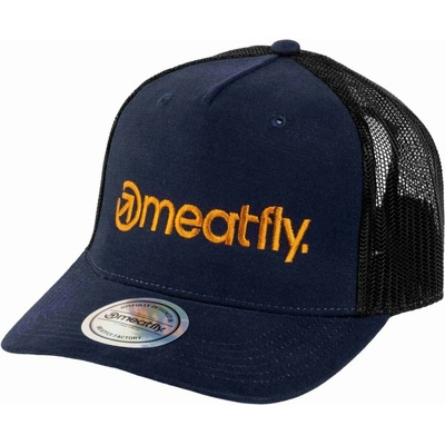 Meatfly шапка Shaun Trucker Navy / Brown Logo | Кафява | Размер Meatfly | Kafyav | МЪЖЕ | ЕДИН РАЗМЕР