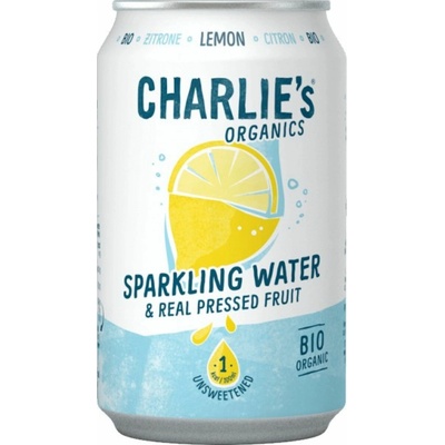 Charlie's Organics sycená pitná voda s citronovou šťávou 330 ml