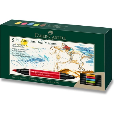 Faber-Castell Pitt Artist Pen Dual Marker sada 5 ks 162005