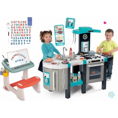Smoby set kuchynka elektronická Tefal French Bubble a lavica s odkladacím priestorom 311206-11R