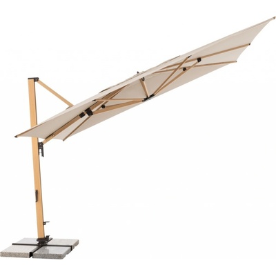 DOPPLER Slnečník DOPPLER ALU WOOD XL 400x300 cm 820 prírodná