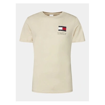 Tommy Jeans Тишърт Essential Flag DM0DM18263 Бежов Slim Fit (Essential Flag DM0DM18263)