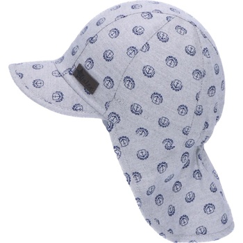 Image 1 of Sterntaler Детска лятна шапка с платка с UV 50+ защита Sterntaler - С котвички, 49 cm, 12-18 месеца, сива (1612344-518)